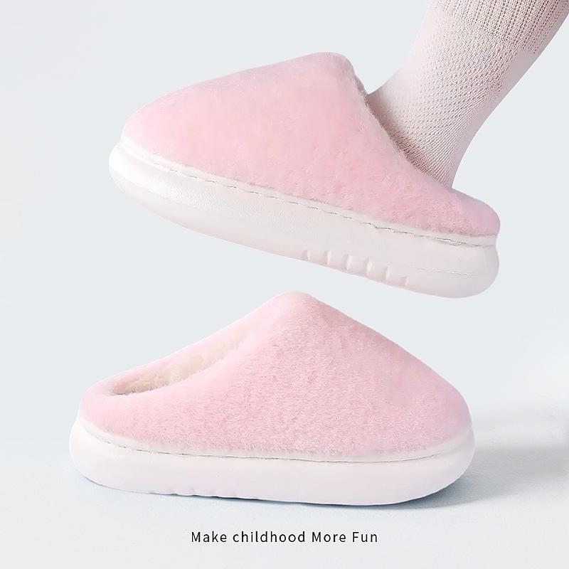 2025 Süße Cartoon-Hausschuhe für Kinder, rutschfest, aus Baumwolle - Warme Herbst-/Winter-Schuhe für Mädchen