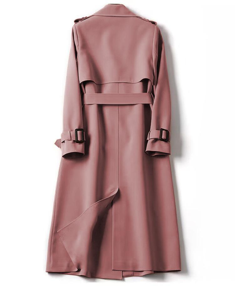 Women's Petite Mid-Length Trench Coat, 2026 Korean Version, Popular British Style, Spring/Autumn Over-the-Knee Outerwear