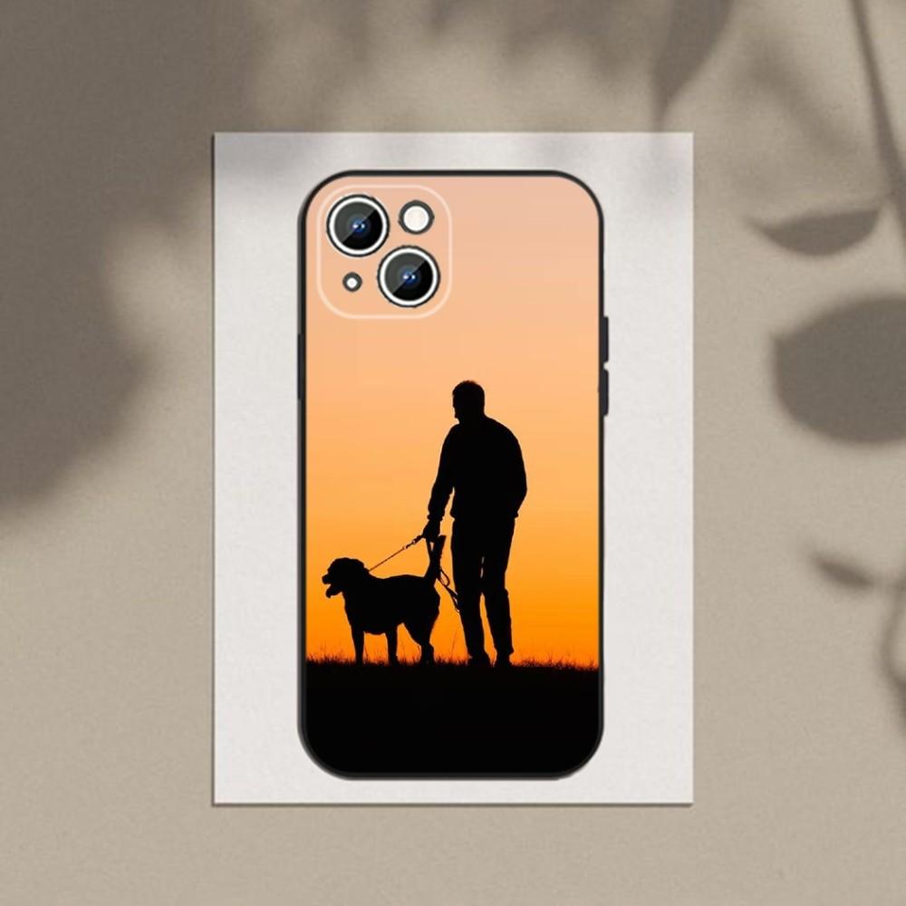 Hunter Dog Hunting Phone Case Phone Case For Apple iPhone 15,14,13,12,11,XS,XR,X,8,7,Pro,Max,Plus,mini Silicone Black Cover