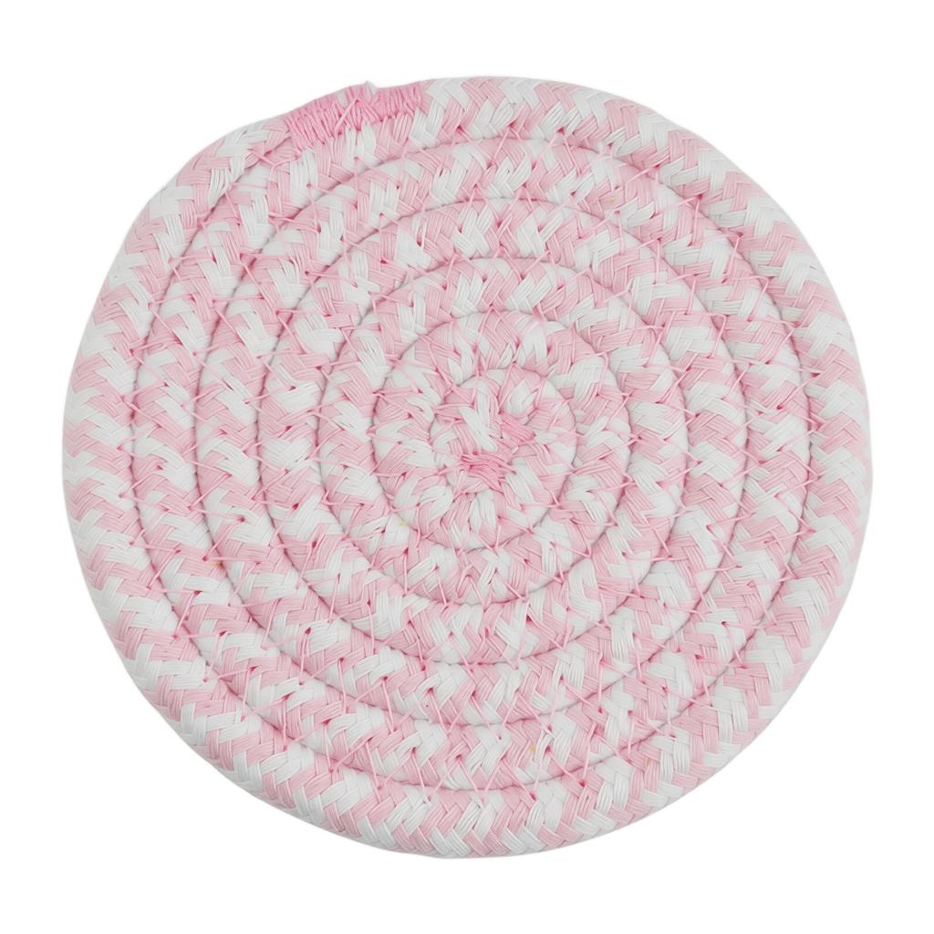 Cotton Rope Woven Placemat - Heat Trivet for Hot Dishes, 7 Inch Round