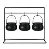 Halloween Witch Cauldron on Rack Trick or Treat Candy Serving Bowl Black Plastic Candy Holder for Halloween Party Decor