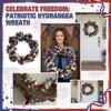 Independence Day Wreath Red Blue Hydrangea Door Decor