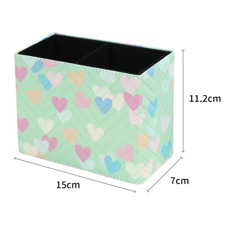 Multifunctional Leather Organizer Box for Pens, Remotes, Office & Makeup Supplies