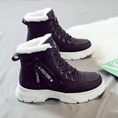 Winter Schneestiefel für Damen 2025 Neue Lässige High-Top Schuhe Warme Sneaker Plateau Bequeme Stiefeletten Damenschuhe für Damen