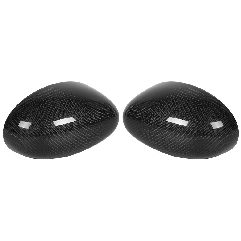 2pcs Rearview Mirror Cover Add On Carbon Fiber Cap Without Hole Fit for R53 JCW 20022006