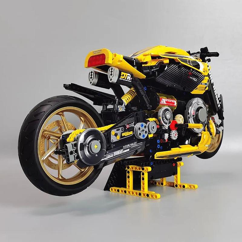 1981PCS Technical 1:5 Cyber Motorcycle Building Blocks Speed Motorbike Locomotive High Tech Bricks Toys Gift for Adult Kids