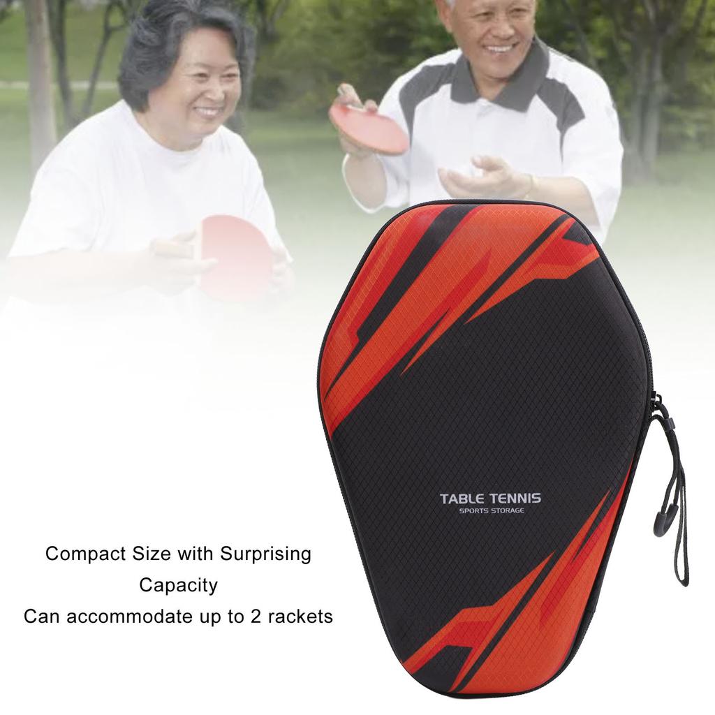 Table Tennis Racket Case Fits Up To 2 Paddles Heavy Duty Table Tennis Paddle Case Hard Shell Shockproof for Sports Accessories