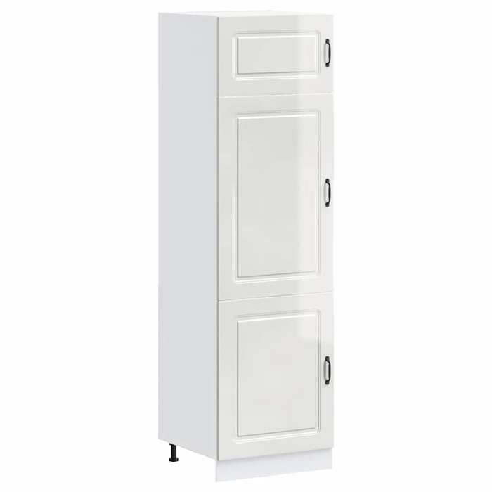 VidaXL Armoire de cuisine Kalmar blanc brillant bois d'ingénierie 853629