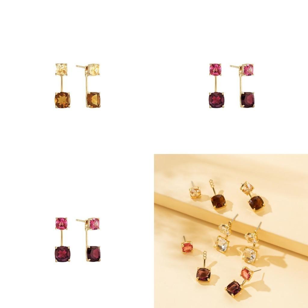 Studded Luxurious Zircon Earrings For Women Exquisite Holiday Idea Gift