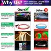 APP Control RGB Car Hood Light Strip Multi Color LED Engine Bay Accent Lighting Ambient Exterior Decoration Trunks SUVs Pickup