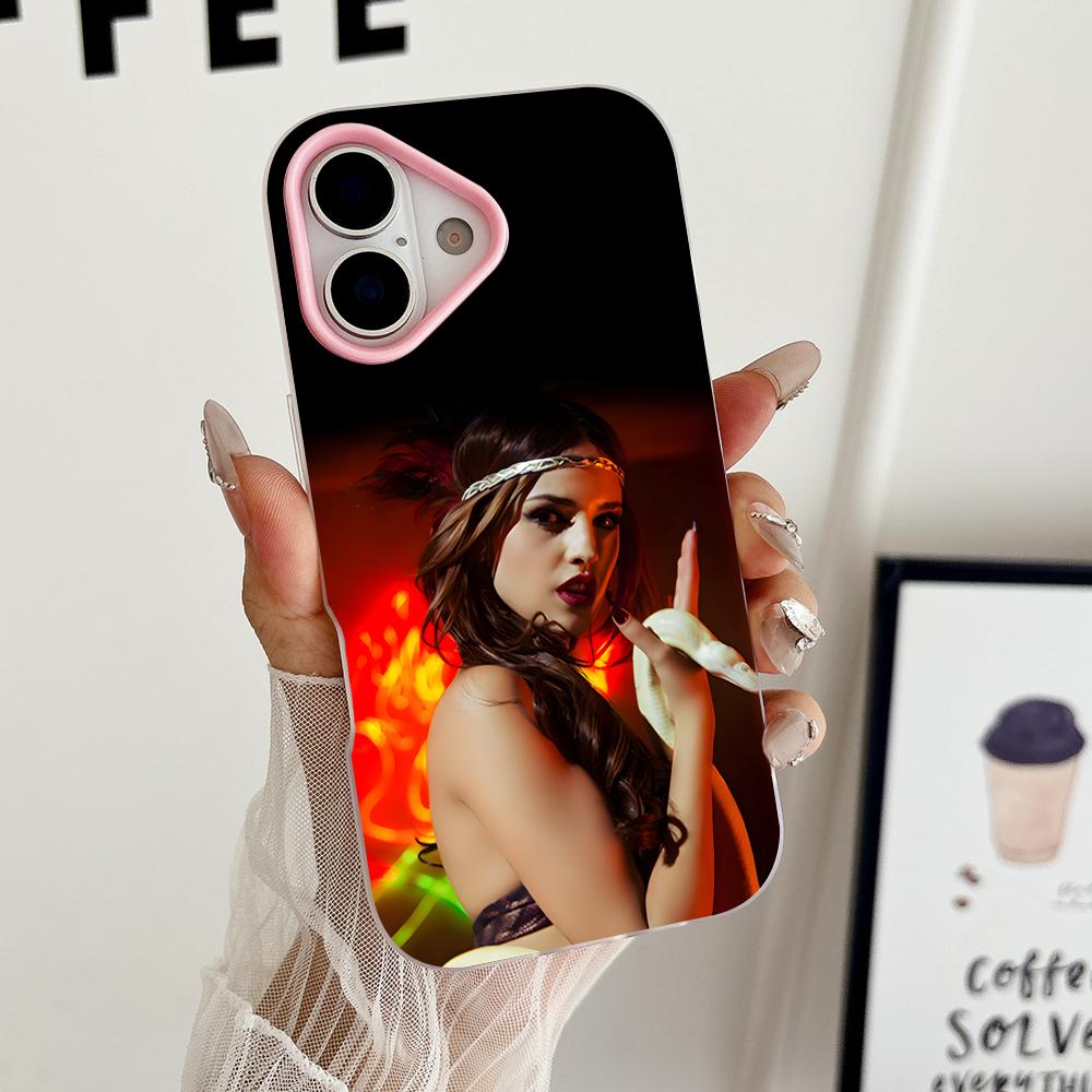 Fashion Eiza Gonzalez Jelly Double layer Pink Mobile Phone Case for iPhone 17 16 15 14 13 12 11 Air Pro Max Plus Protective