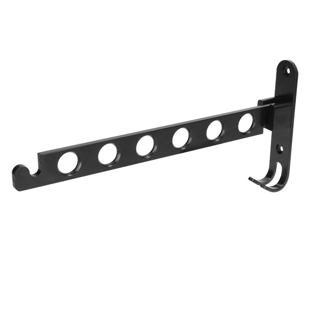 Folding Clothes Hanger Space Saving 90 Degrees  Collapsible Laundry Drying Rack with 6 Holes Black