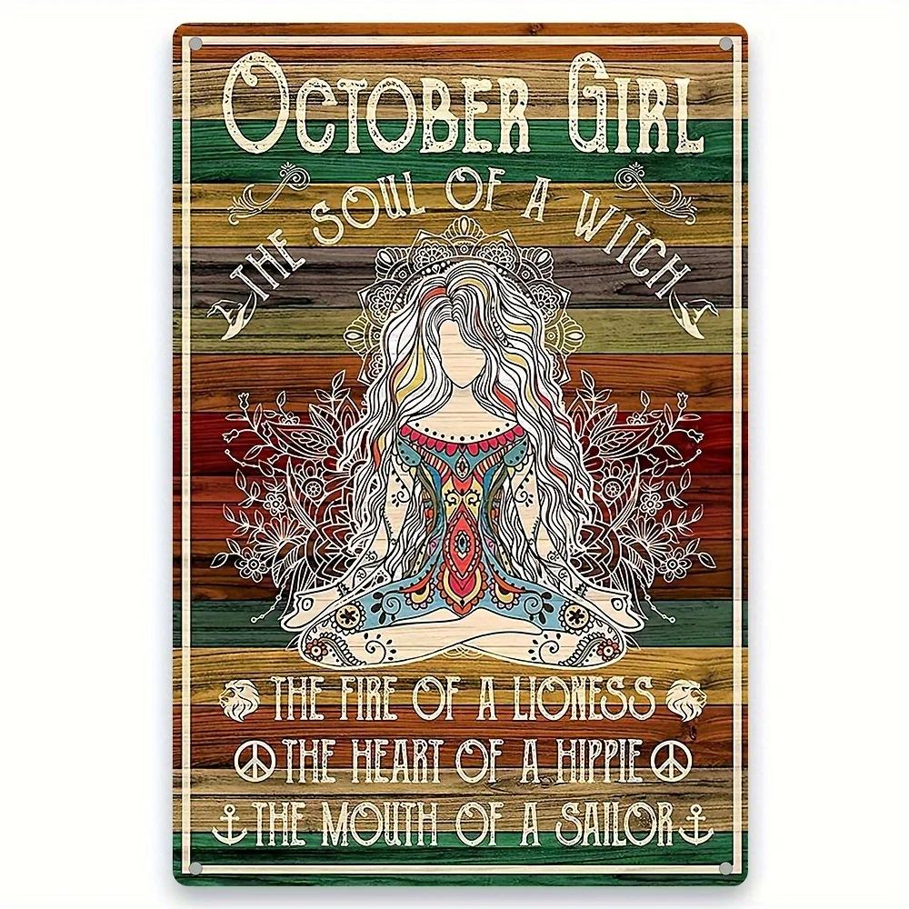 The House Witch Rules Halloween Halloween Decoration Metal Tin Sign Vintage Plaque Decor Wall Art Wall Room Home Restaurant