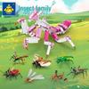 KaiZhi 80056 Insect Family Building Kit: Mantis, Honeybee, Tiger Moth & Stick Insect Models for Kids