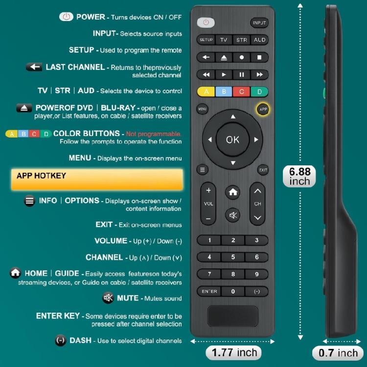 Remote Control Replacement Accessory Part for G009 Television Remote Control LED LCD Media Player Accessories