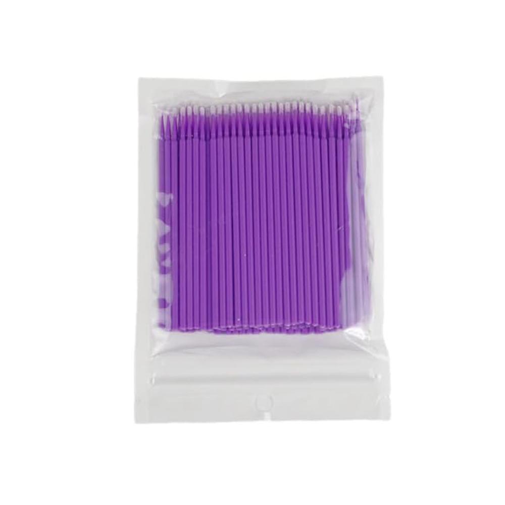 

100Pcs Disposable Up Paint Micro Brush Tips Car Touch Up Paint Micro Brush Applicator Sticks Detailing for Paint Chip Repair фіолетовий