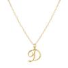 Elegant 26-Letter Uppercase Pendant Necklace: Simple and Fashionable European-American Clavicle Chain with Niche Design