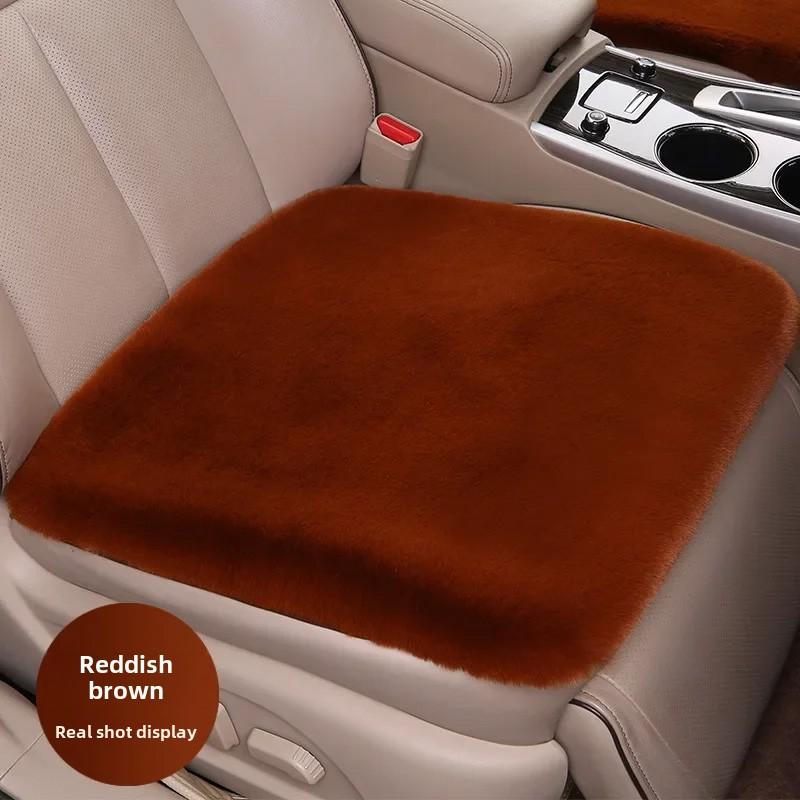 Sheepskin Car Seat Cushion Seat Covers Universal Fur Car Seat Cushion Winter Warm Car Seat Cover Automobile Interior Accessory