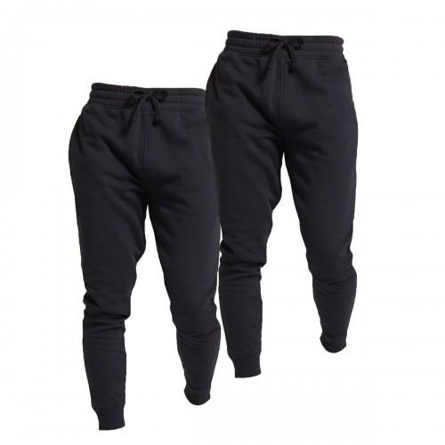 Keanu Mens Cotton Blend Slim Jogging Bottoms (Pack of 2)