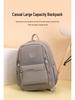 Large Capacity Unisex Nylon Backpack - Solid Color, Casual Outdoor Student Bookbag