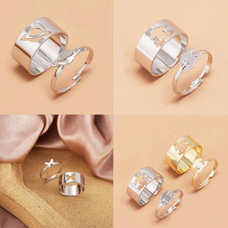 Versatile Women's Fashion Couple Rings: Light Luxury, Colorfast, Unisex Knuckle & Plain Finger Rings