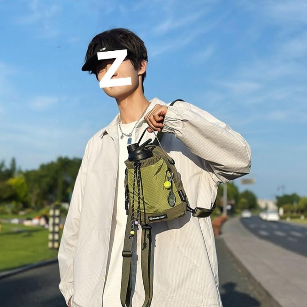 

Multifunctional Outdoor Hiking Portable Kettle Bag Lightweight Crossbody Bag Water Cup Mobile Phone Bag Sports Small Backpack single bag зелений