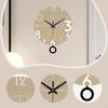 Wall Clock Creative Stylish Simple Non Ticking Silent Swing Round for Bedroom Study Room