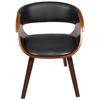VidaXL Chaises de salle à manger 2pcs Marron Bois courbé et similicuir