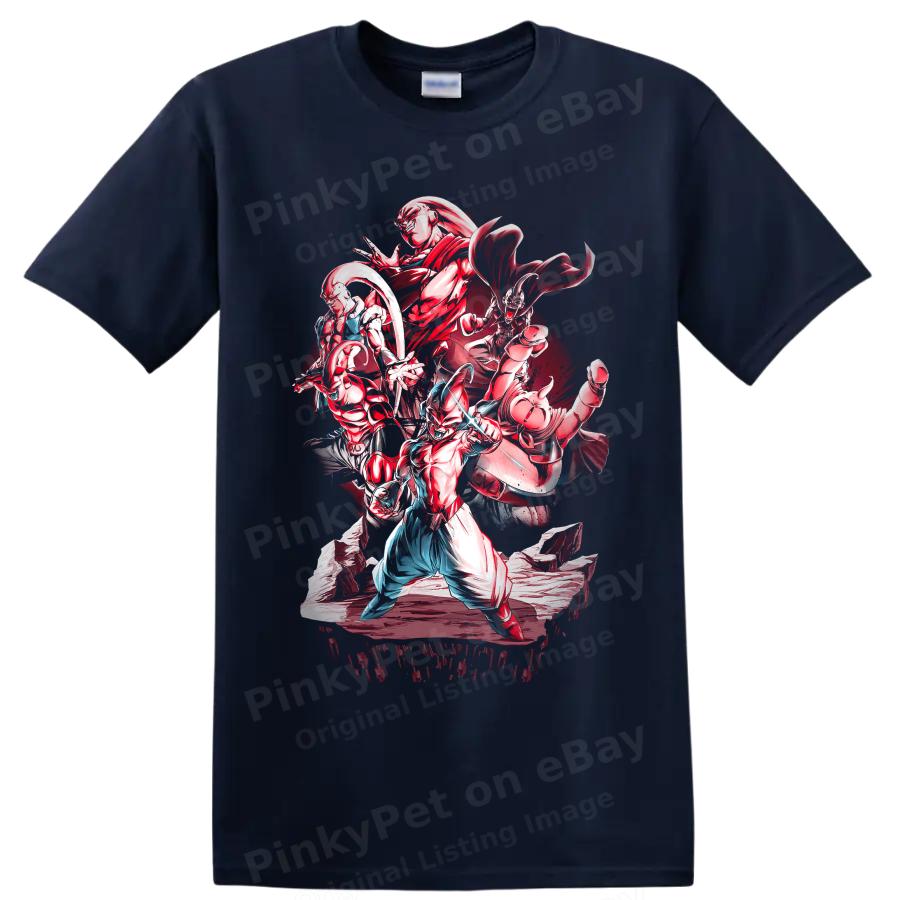 Retro Anime Fighters T Shirt w/ Red Blue Halftone Battle Art Graphic Print Tee