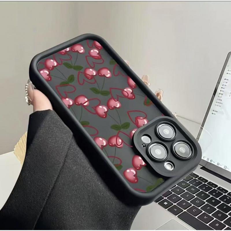 Cross Cherry iPhone 17 Pro/15/14 Pro Max Case: Japan & Korea Inspired, New 16E