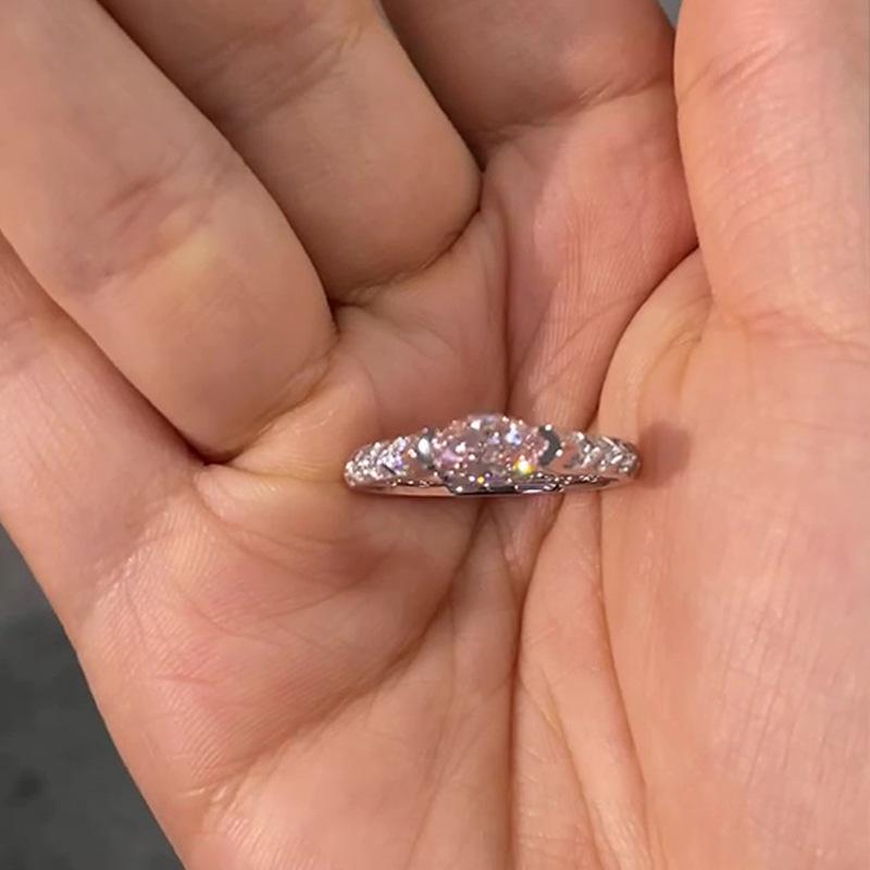 

Women s Pink Devil s Eye Zircon Ring - High-End, Sweet Ins Style Jewelry Adjustable Opening