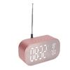 Alarm Clock Radio Multifunction FM Digital Radio Alarm Clock with Bluetooth Speaker for Home BedroomRose Gold