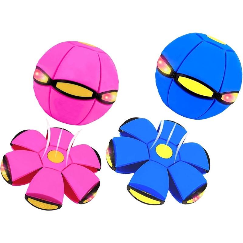 Children's Bouncing Ball, Magic Meta Ball, Magic Flying Saucer,Parent-Child Interaction, Transformation Flying Toy Outdoor Games