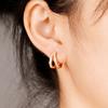 Huitan Dainty Hoop Earrings for Women Gold Color/ Color Fashion Versatile Daily Wearable Ear Accessories Statement Jewelry