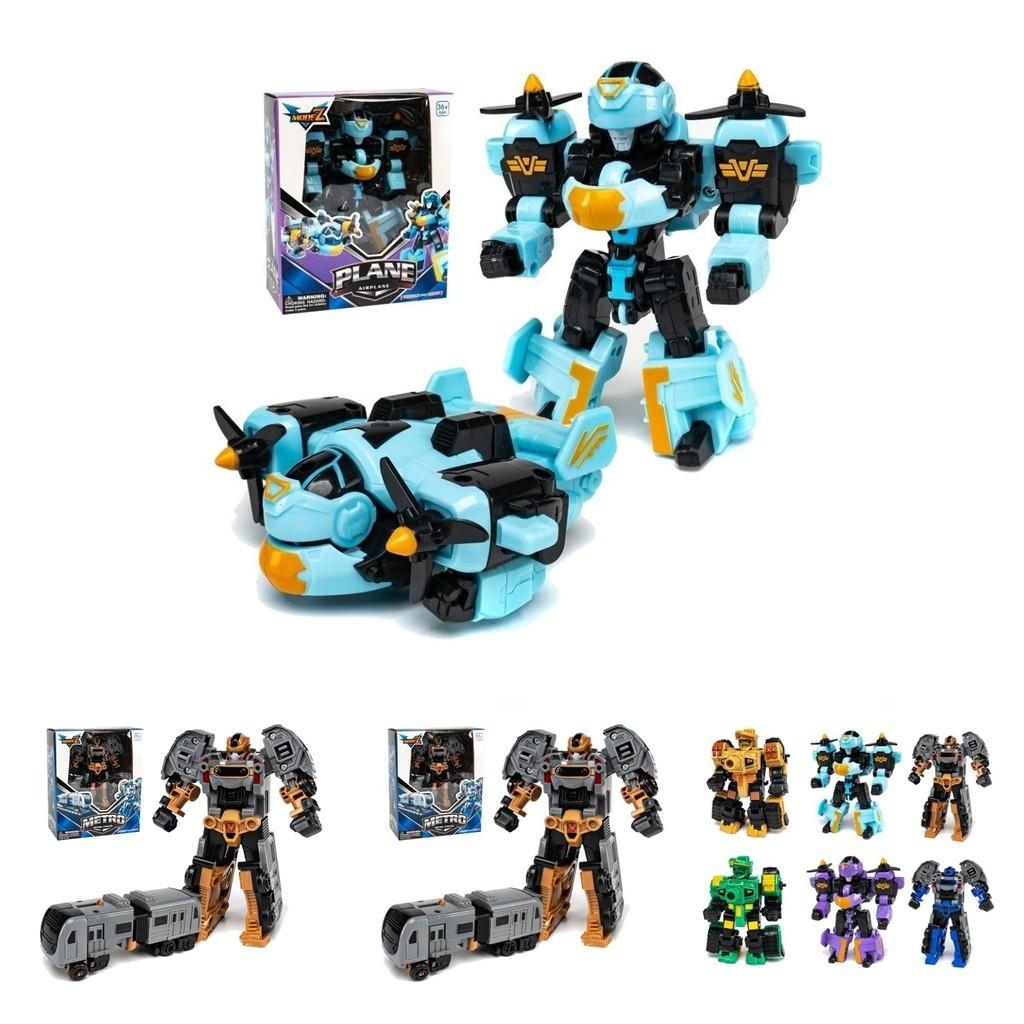 Transforming Car Robot Mech Action Figure Toy Cartoon Collectible With Puzzle Assembly Plastic Material