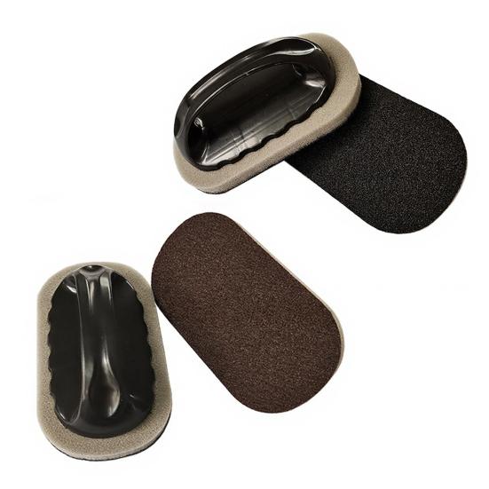 Cleaning Brush High-Density Sponge Pot Scrubber with Anti-Slip Handle Removes Stubborn Stains Burnt Residue Non-Scratch Kitchen Cleaning Scrubber