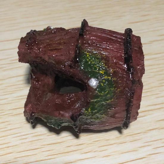 Aquarium Resin Craft Barrel Shrimp Hiding Landscaping Fish Tank Ornament Decor