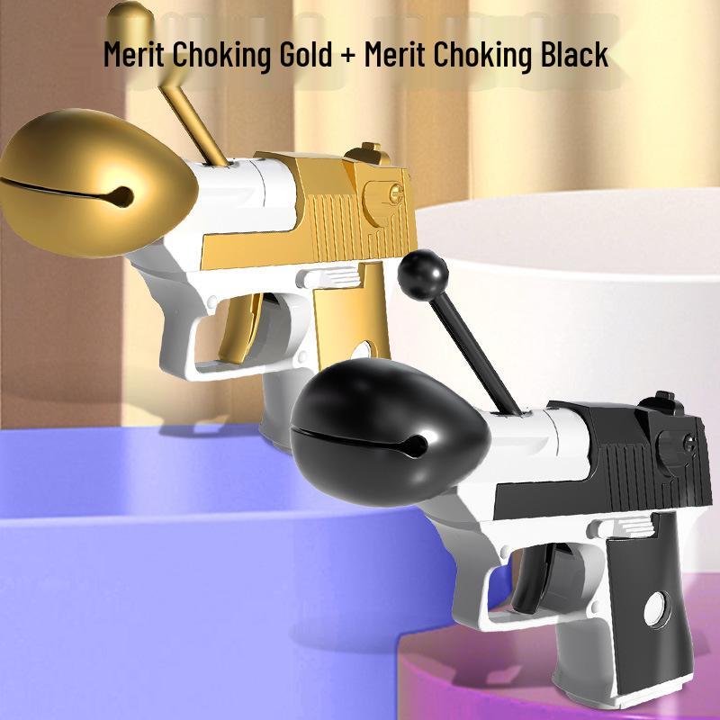 Desert Eagle Style 3D Wooden Fish Decompression Toy Gun