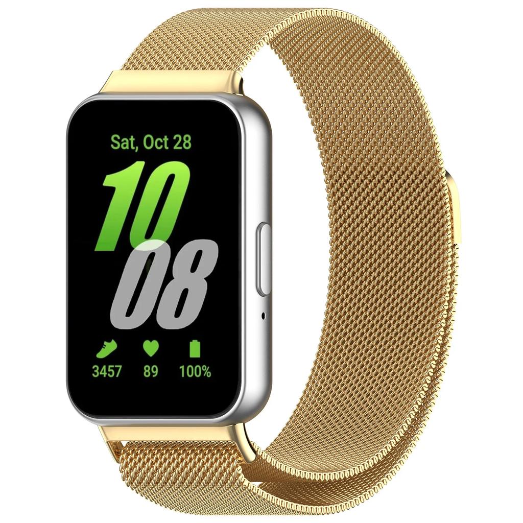 Milanese Loop Strap For Samsung Galaxy Fit 3 Belt Metal Magnetic Bracelet Wristband For Samsung Galaxy Fit 3 Correa Accessories