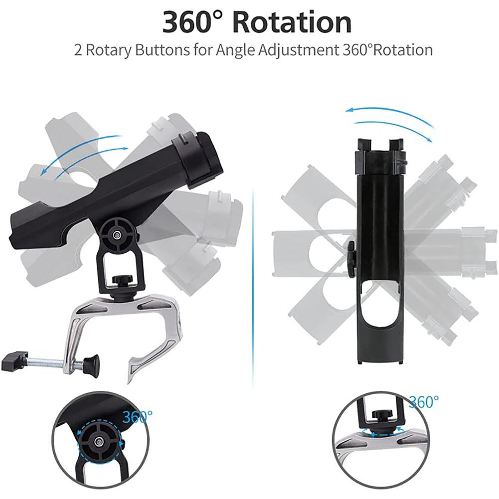 Angelruten Halter 360 Grad Einstellbar Anti-korrosion Schlag-beständig Angelrute Racks Fischerboot Zubehör