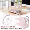 Mehrstufiges Wohnheim-Aufbewahrungs-Bücherregal Schreibtisch-Organizer Kunststoff-Regal für Schreibtisch im Büro Badezimmer Küche Kosmetik-Zubehör Werkzeuge