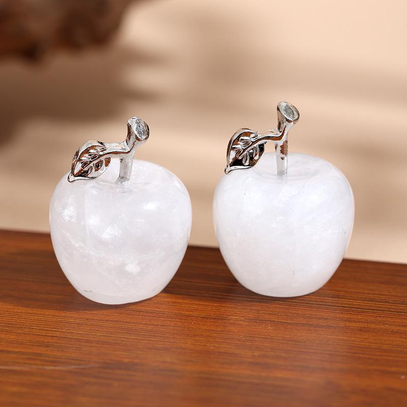 Multicolor Natural Crystal Jade Apple Ornaments - 12 Colors Christmas Gift