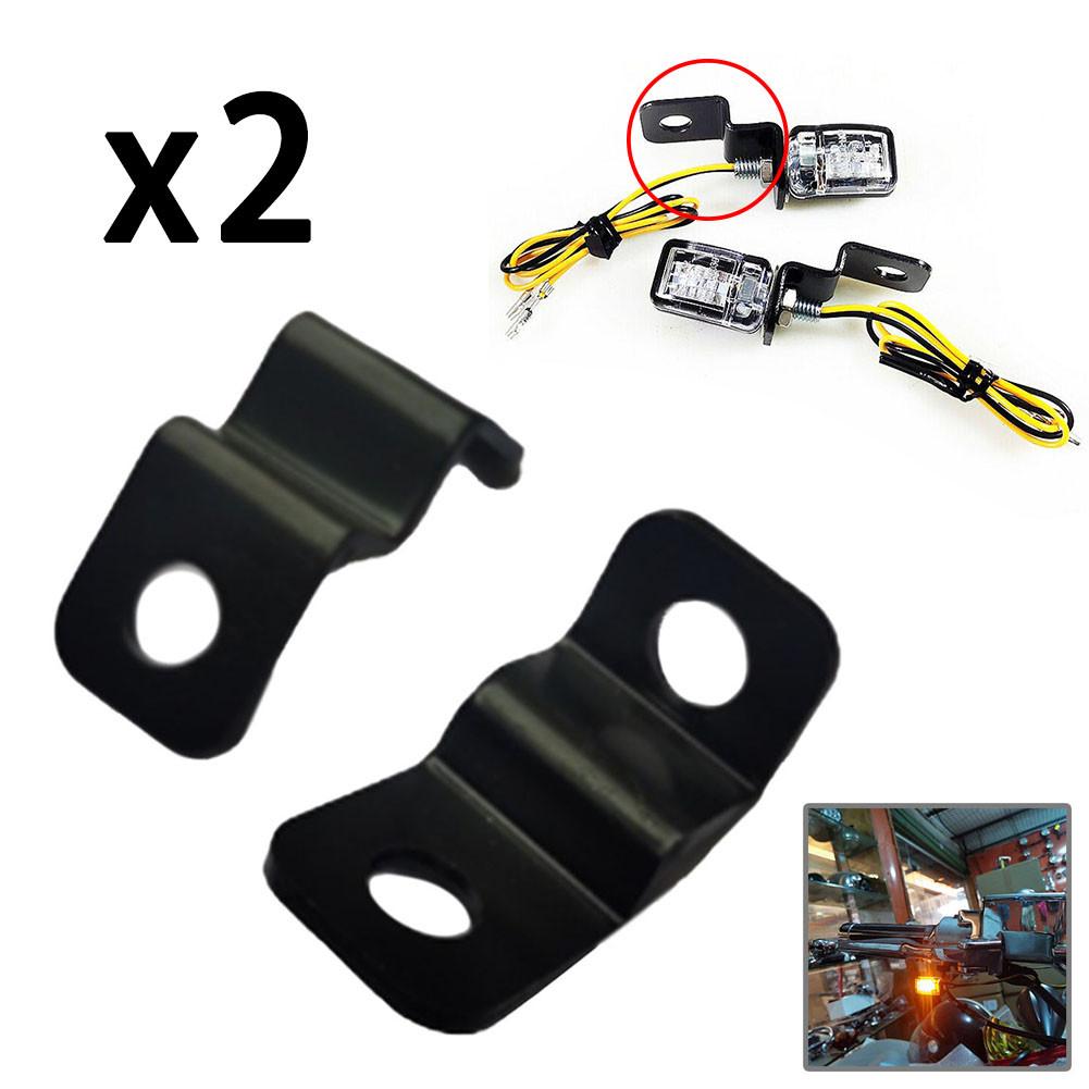 2PCS Držák směrových světel z hliníkové slitiny, černý LED, motocykl, jízdní kolo, držák blinkru, sada moto příslušenství