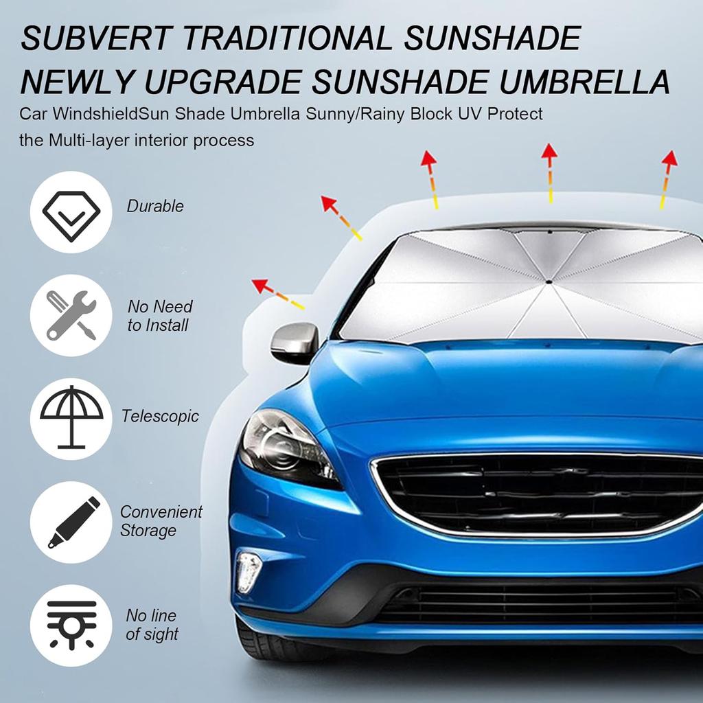 Universal Foldable Car Windshield Sunshade Front Window Sun Protection for SUV Sedan and Van Summer Heat Shield Auto Sun Visor