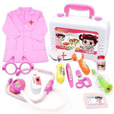 Olá Jadu, brincadeira de hospital + novo vestido de enfermeira, rosa, brinquedos populares coreanos