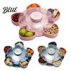 Multi-compartment Serving Tray Heart-Shaped Rotating Snack with 5 Compartments 360 Degrees Spinning Platter for Compartmented Fruits Nuts Dips
