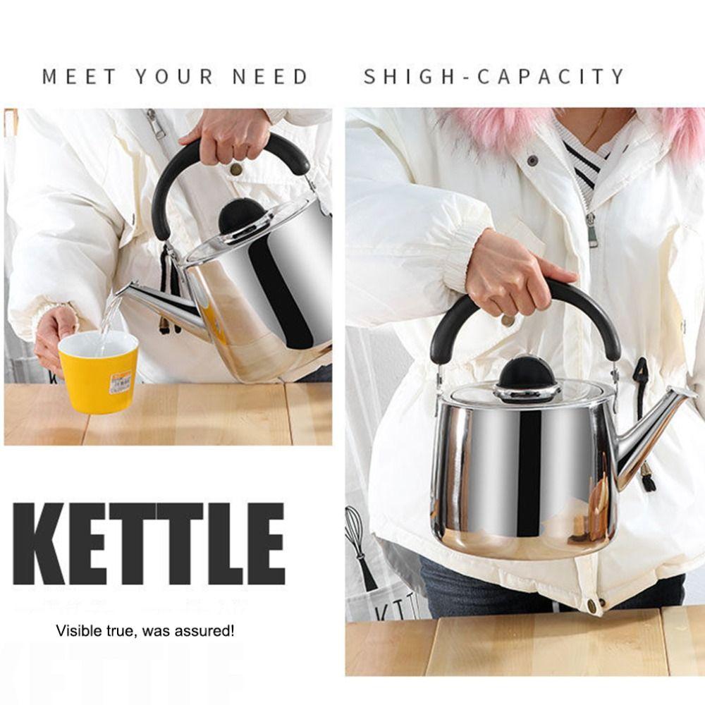Thickened Whistle Kettle 304 Stainless Steel Tea Kettle Boiling Water Pot  Kitchen Accessories