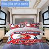 Sydney Red & White Eagles Pattern Bedding,Quilt Set Quilt Cover Pillowcase Home Birthday Gift (1*duvet Cover+2*pillowcase,without core)ZSJT0917399