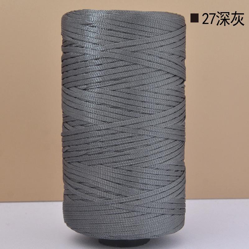 Mercerized Cotton Linen Light Body Ice Silk Flat Belt Wool Hand-Woven Crocheted Diy Hook Bag Hat Seat Cushion Hollow Thread