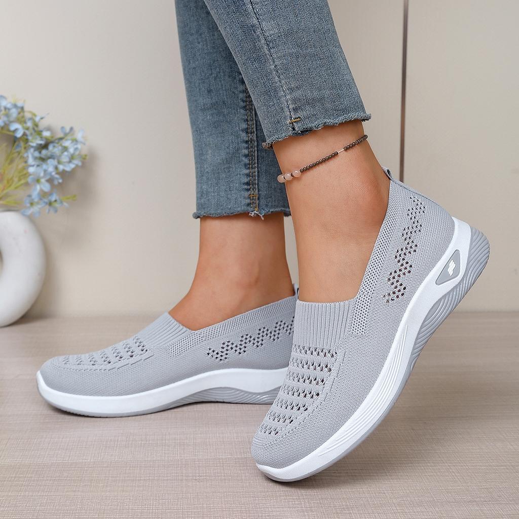 Women'S Shoes Fly Weave Women'S Soft-Soled Comfortable Work Shoes Casual Sneaker With Breathable Mesh Openings